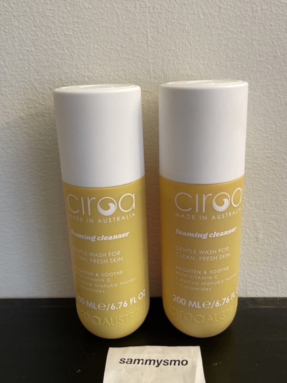 Ciroa Foaming Cleanser Brighten & Soothe Vitamin C Manuka Honey 6.76 oz., x2